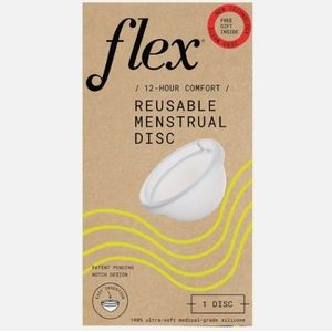 Reusable Flex disc. Tried on and then sanitized.